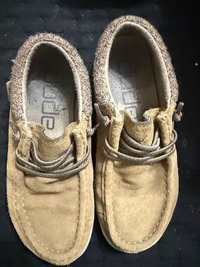 Hey Dude Men's Suede Slip-On Shoes in Tan